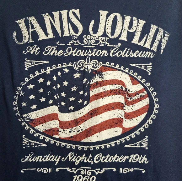 Janis Joplin graphic short sleeve tee women's XL #2625 - Picture 2 of 5